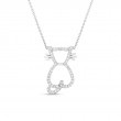 Roberto Coin 18K White Gold Tiny Treasures Cat Pendant