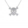 Roberto Coin 18K White Gold Tiny Treasures Skull And Crossbones Pendant