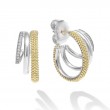 Lagos Caviar Lux Three Ring Diamond Hoop