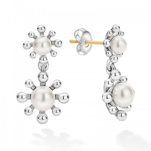 Lagos Luna Fleur Pearl Drop Earrings