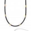 Lagos Black Caviar 3Mm Small Station Ceramic Beaded Necklace