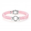 Lagos Pink Ceramic Diamond Circle Bracelet