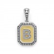 Lagos Signature Caviar Octagon Diamond B Initial Charm