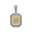 Lagos Signature Caviar Octagon Diamond M Initial Charm