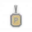 Lagos Signature Caviar Octagon Diamond P Initial Charm