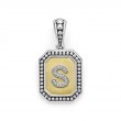 Lagos Signature Caviar Octagon Diamond S Initial Charm