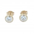 Norman Silverman 18K Yellow Gold Bezel Stud Earrings