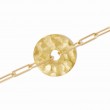 24K Yellow Gold Pi Link Bracelet