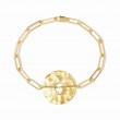 24K Yellow Gold Pi Link Bracelet