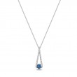 18K White Gold Rhodium Plated Pendant Necklace