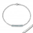 Monica Rich Kosann Sterling Silver Poesy I Love You More Aquamarine Bracelet