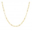 Roberto Coin 18K Yellow Gold Designer Gold Paperclip And Round Link Chain