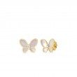 Roberto Coin 18K Yellow Gold Jasmine Butterfly Stud Earrings