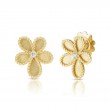 Roberto Coin 18K Yellow Gold Jasmine Flower Stud Earrings