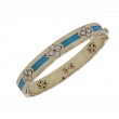 Roberto Coin 18K Yellow Gold Love In Verona Turquoise And Diamond Bangle Bracelet