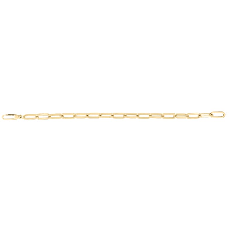 Roberto Coin Designer Gold 18K Yellow Link and Diamond Bracelet