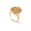 Marco Bicego 18K Yellow Gold Lunaria Alta Diamond Cocktail Ring