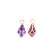 Lisa Nik 18k rose gold Rocks kite shaped amethyst detachable ear drops