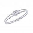 Fallon B 18K White Gold Double Row Bangle