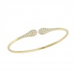 Fallon B. 18K Yellow Gold Diamond Pave Bangle