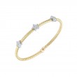 Fallon B 18K Yellow And White Rhodium Plated Diamond Star Station Bracelet