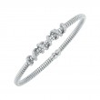 Fallon B 18K White Gold Diamond Twist Bangle