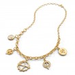 Monica Rich Kosann 18K Yellow Gold Audrey 5 Charm Station Necklace