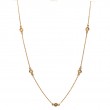 Lisa Nik 18k yellow gold Sparkle diamond-by-the-yard necklace with 5 round diamonds weighing 0.20 carat total weight, 17