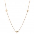 Lisa Nik 18k yellow gold Sparkle diamond-by-the-yard necklace, 3 round diamonds weighing 0.24 carat total weight