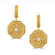 18K Yellow Gold Diamond Earrings