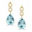 18K Yellow Gold Diamond Earrings