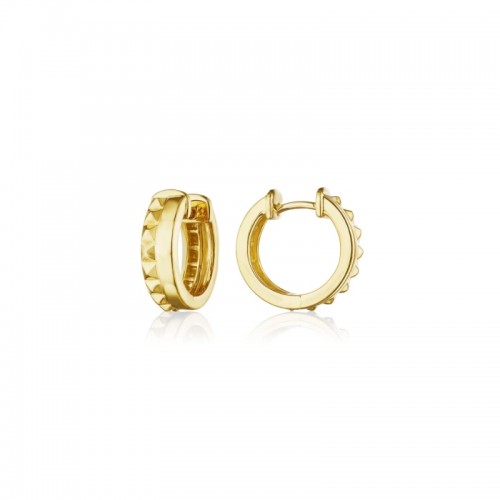 Penny Preville 18K Yellow Gold Two Row Hoop Earrings