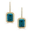 18K Yellow Gold Diamond Earrings