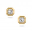 18K Yellow Gold Invisible Set Diamond Earrings