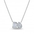 Norman Silverman 18K White Gold Toi Et Moi Pendant