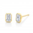 Norman Silverman Bezel Set Stud Earrings