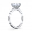 Bachendorf's Platinum Emerald Cut Diamond Solitaire Ring