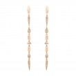 Etho Maria 18K Rose Gold Brown Diamond Pave Long Drop Earrings