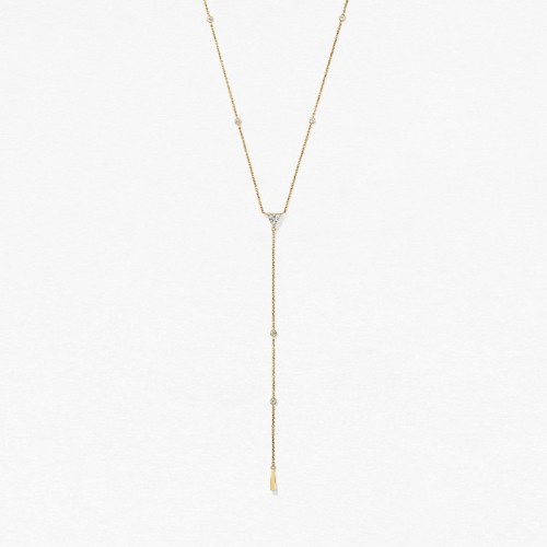 Triplicity Triangle Lariat Necklace