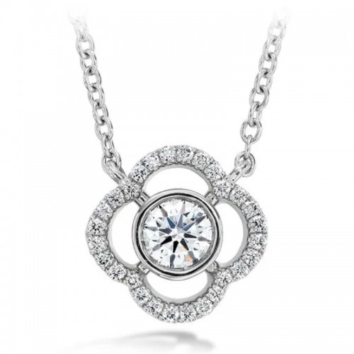 Signature Petal Bezel Diamond Pendant