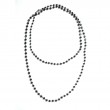 Etho Maria 18K Rose Gold Black Diamond Bead Necklace