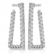 Signature Open Triangle Diamond Hoop Earrings