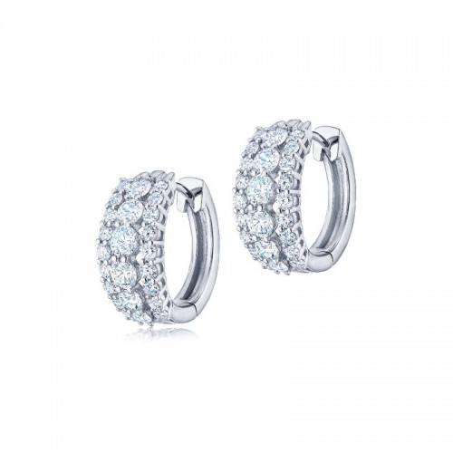 Kwiat Huggie Earrings with Diamonds