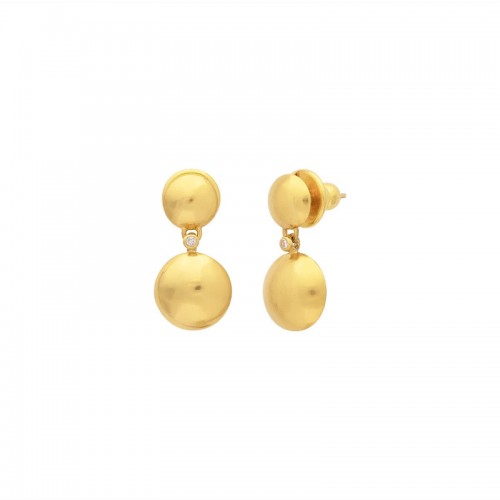 Gurhan 24K And 18K Yellow Gold Spell Single Drop Earrings