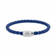 Montblanc Bracelet Blue Woven Leather And Steel Clasp