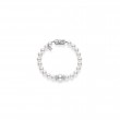 Mikimoto 18K White Gold Rhodium Plated Fusion Muti Pearls Bracelet