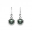 Mikimoto 18K  White Gold Petit Soleil Black South Sea Cultured Pearl Drop Earrings