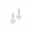 Mikimoto Morning Dew Pearl & Diamond Earrings