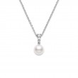 Mikimoto Morning Dew Pearl & Diamond Pendant Necklace