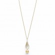 Mikimoto Classic Cultured Golden South Sea Pearl And Diamond Pendant